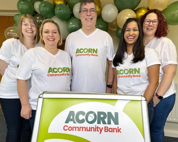 Acorn Community Bank’s staff are celebrating its first birthday and an award nomination