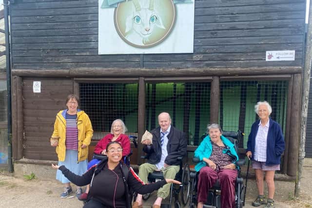 Residents of Hampden Hall Care Centre visiting Bucks Goat Centre