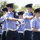 Queen Elizabeth Funeral Rehearsals at RAF Halton. Royal Air Force Personnel. Photo by Mrs Fiona Trevitt