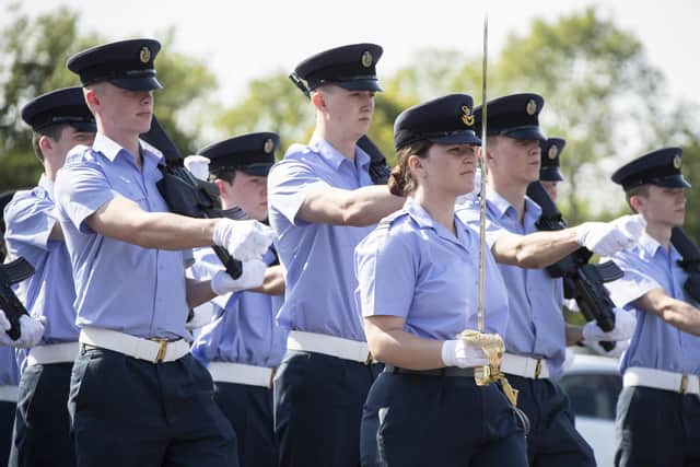 Queen Elizabeth Funeral Rehearsals at RAF Halton. Royal Air Force Personnel. Photo by Mrs Fiona Trevitt