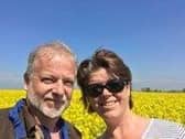 Quentin who was cared for by Katharine House Hospice and his wife Lindsey who has left a gift in her will for the hospice