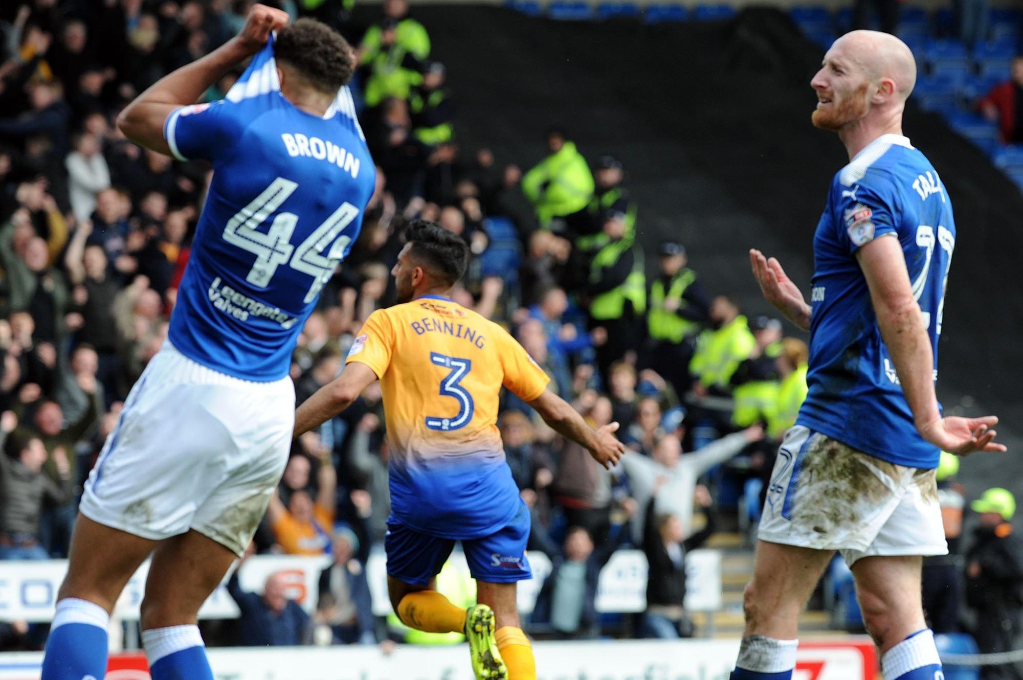 Victories over Chesterfield are sweet at the best of times, even more so when it all but condemns Chesterfield to relegation. That was the case in April 2018 when Mal Benning's only goal of the game left Chesterfield facing up to a new life in the National League.