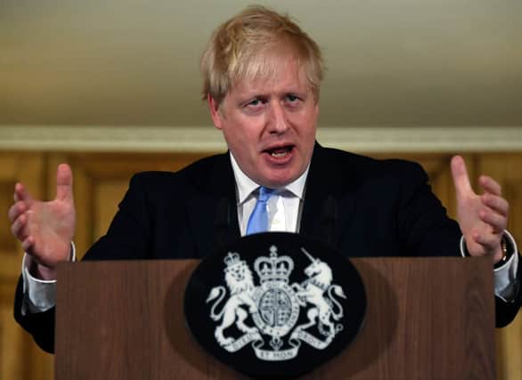 Boris Johnson held a press conference during a Cobra meeting on Monday (Getty Images)