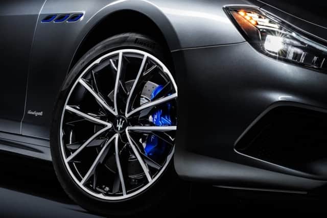 Blue highlights mark out hybrid models (Photo: Maserati)