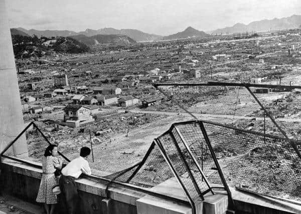 A picture dated 1948 showing the devastated city of Hiroshima after the US nuclear bombing on the city (Photo: STF/AFP via Getty Images)