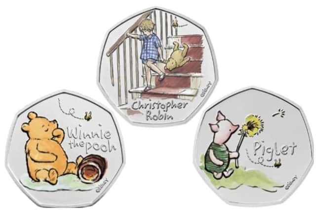 A new 50p coin depicting beloved children’s character Winnie the Pooh is now available in the UK, adding to the growing number of illustrated coins (Photo: Royal Mint)