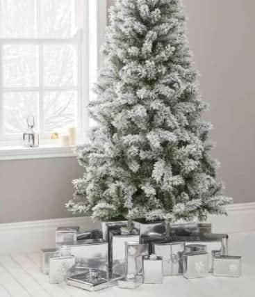 Wilko Flocked Fir Artificial Christmas Tree, 7ft £50