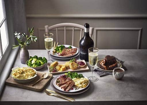 Steaks with pink peppercorn butter are just one of the mains on offer as part of ASDA's Valentine's meal deal.