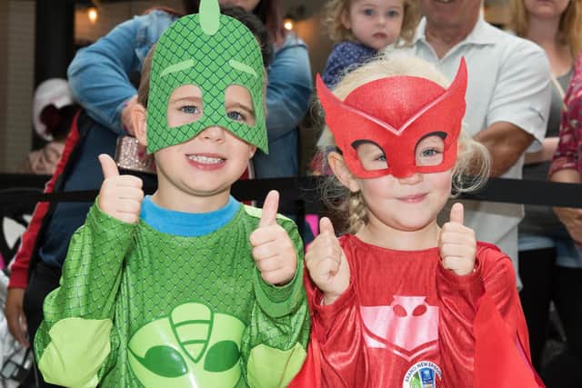 Aylesbury children dressed as PJ Masks characters