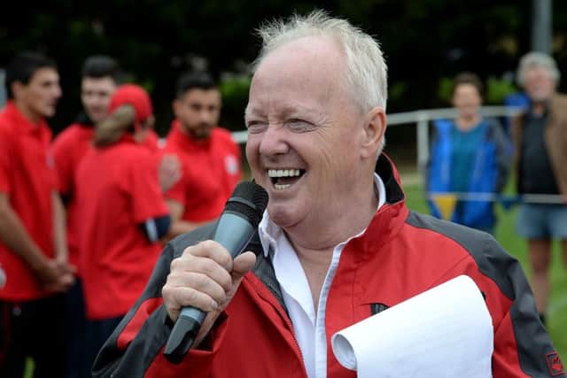 It's a Knockout in Buckingham, for the Alec's Angels charity. MC Keith 'Cheggers' Chegwin. PNL-170513-231303009