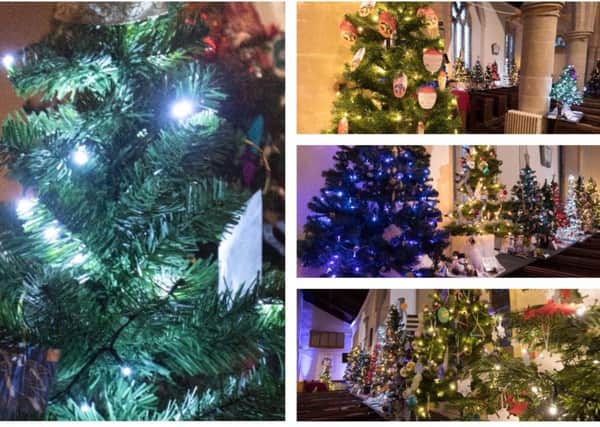 Haddenham's Christmas tree festival was held at St Mary's Church in the village