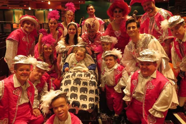 Children from Booker Park School visit the Waterside Theatre's pantomime - pictured here with the cast