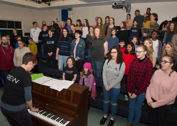 Photo from a previous come and sing event at Aylesbury Music Centre