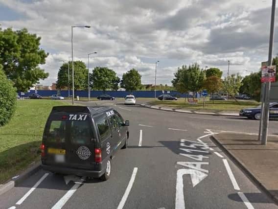 A blue Peugeot Bipper car derived van and a cyclist were involved in a collision at a zebra crossing on the A4157 Haydon Road at the junction with the A41 Bicester Road.