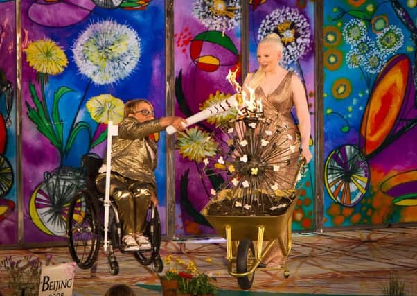Photo from a previous Paralympic heritage flame-lighting ceremony at Stoke Mandeville Stadium