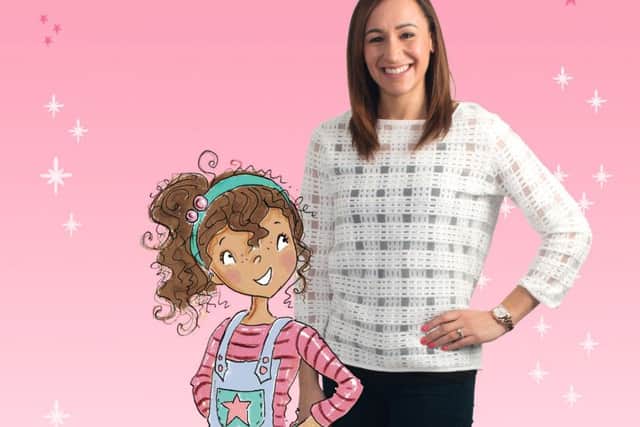 Dame Jessica Ennis-Hill is one of the special guests at this year's Aylesbury WhizzFizzFest - she is pictured with book character Evie