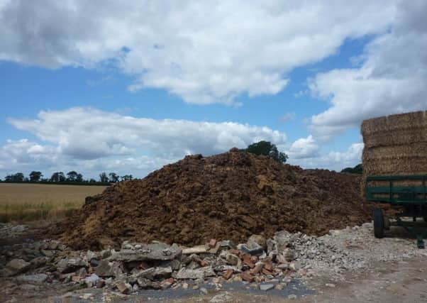 Manure heap. Picture copyright Heather Jan Brunt