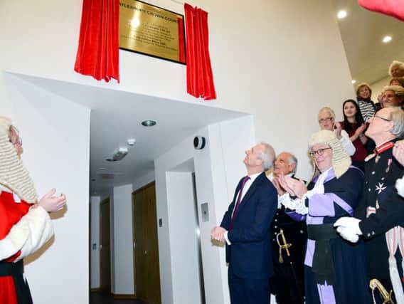 MP David Lidington unveiled a plaque commemorating the Crown Court