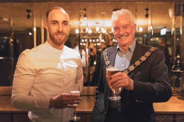 Beece House manager James Stanton with Mayor of Amersham at opening party