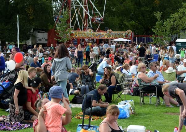 Live in the Park, Aylesbury. Some of the crowds of people in the audience.