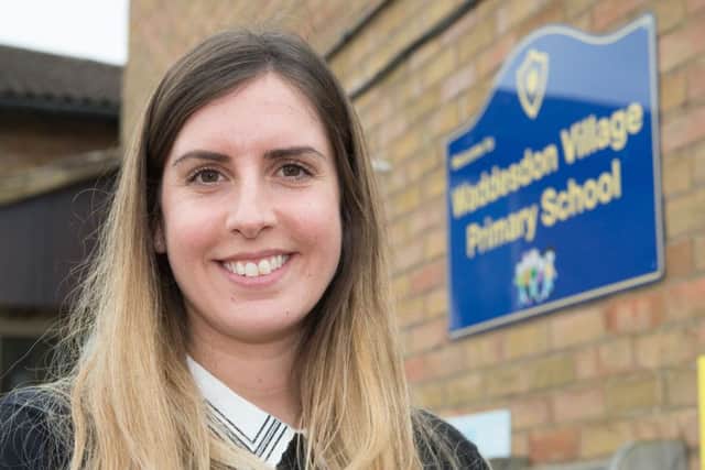 Waddesdon Village Primary School celebrate being in top 2% of schools with test results - pictured is headteacher Laura Forchione