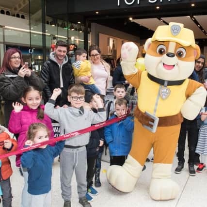 Paw Patrol characters Skye and Rubble visit Friars Square Shopping Centre
