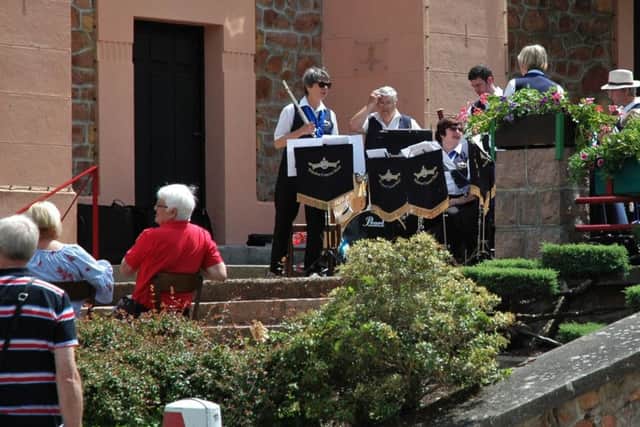 The Winslow Concert Band performing during the Winslow Anglo French Twinning Association's trip to France