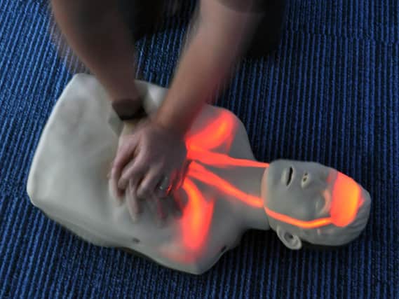 A cardiac model used as part of the training