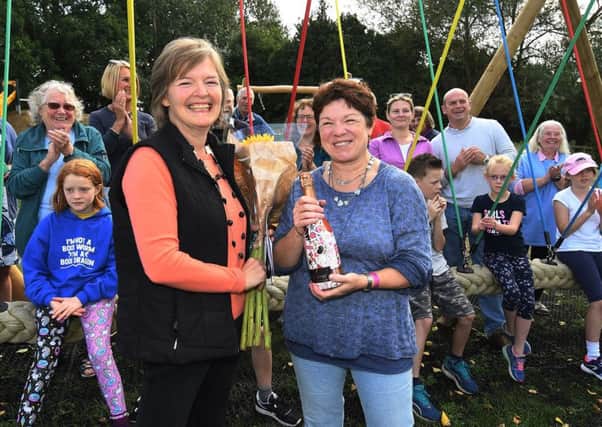The opening of the new equipment at Swanbourne Playing Fields
