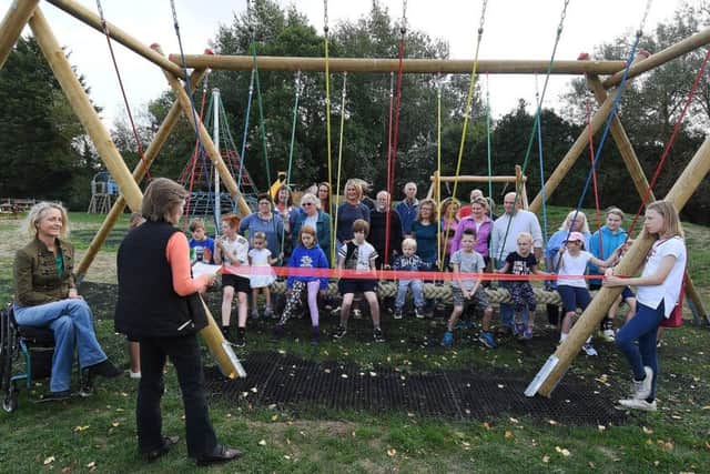 The unveiling of Swanbourne's new play equipment