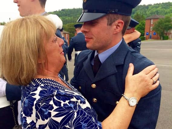 RAF Corporal Andy Carroll, of Aylesbury and his mother Louise