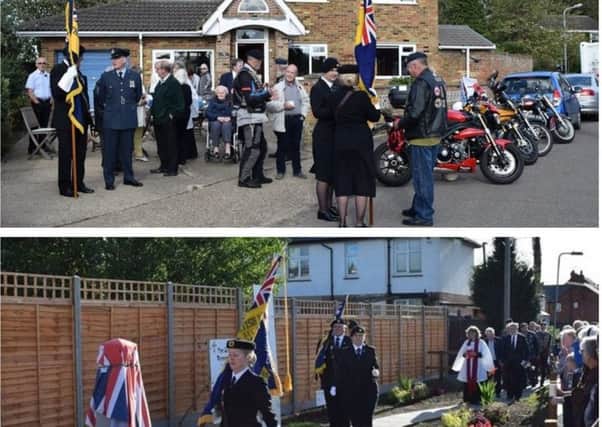 The opening of the Steeple Claydon remembrance garden