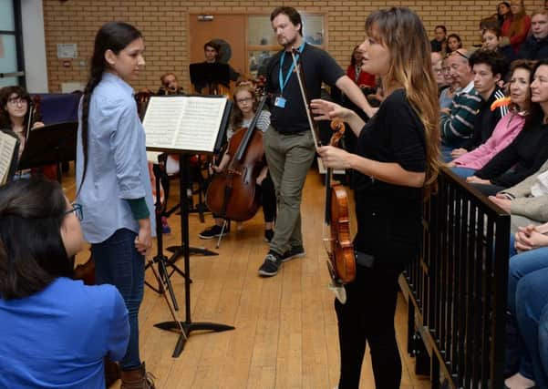 Aylesbury Music Centre. Masterclass by Nicola Benedetti with members of the Bucks County Youth Orchestra