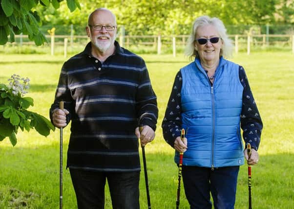 Ian and Val, who have recently taken up nordic walking following Active Bucks campaign