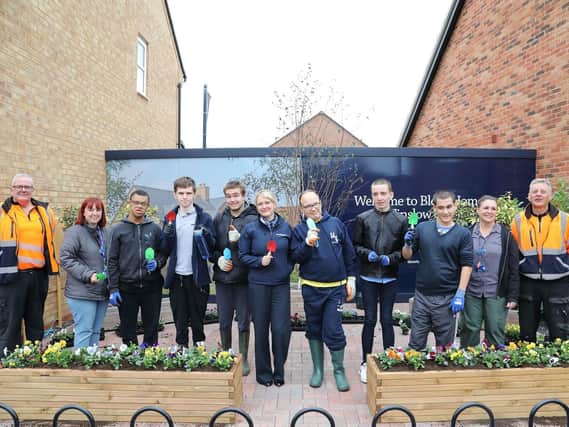 Furze Down school pupils help design gardens for new homes