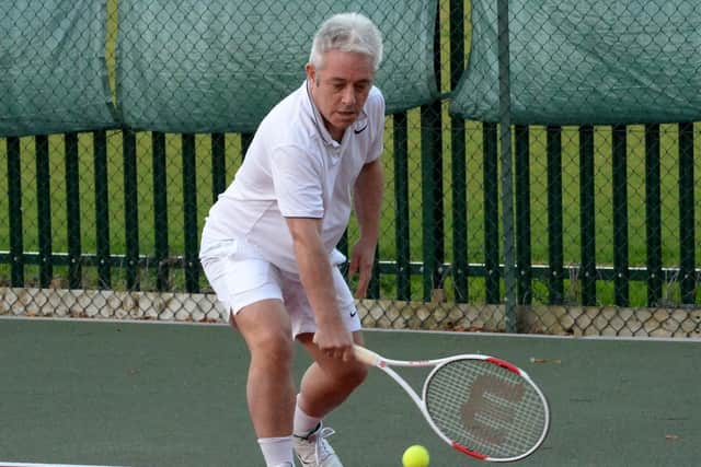 John Bercow in action during the match