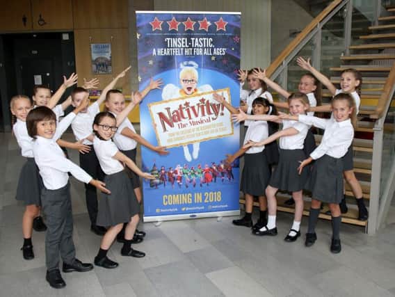The cast of Oakmoor School in Milton Keynes Theatre's version of The Nativity