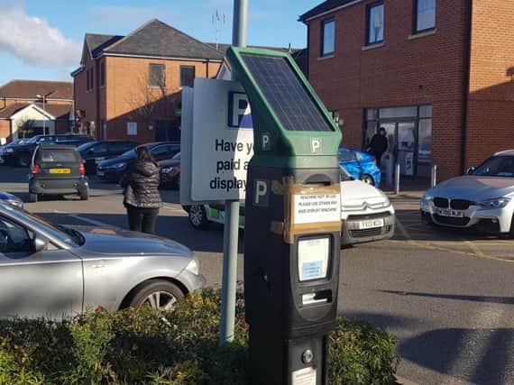 The ticket machine in question at Aylesbury Shopping Retail Park