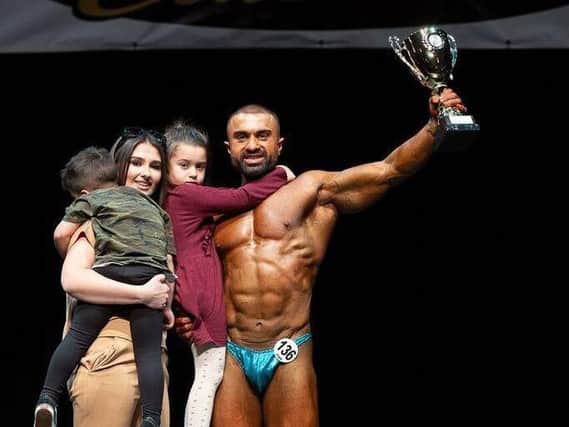 Sirtaj with his wife and kids