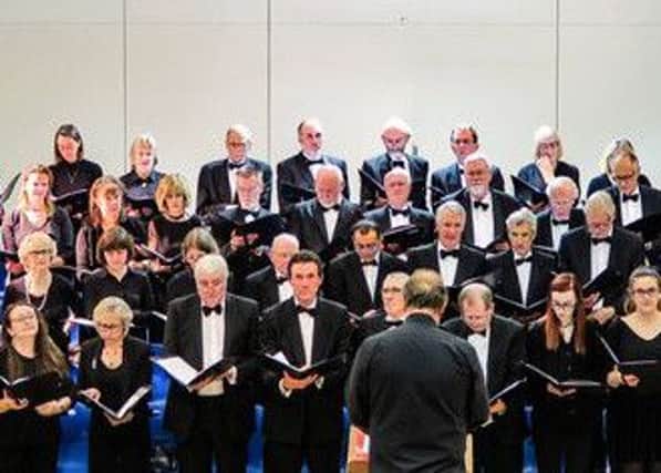Members of Aylesbury Choral Society in action
