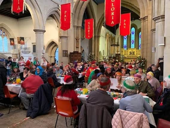 Christmas Day lunch at St Mary's Church, Aylesbury