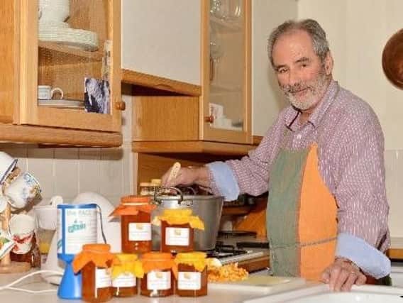 Stephen Rotherham making some of his homemade marmalade