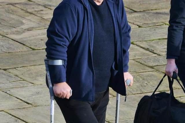 The lorry driver Mr Jonathon Roger's, walking into Winchester Crown Court on Friday 18th January 2019