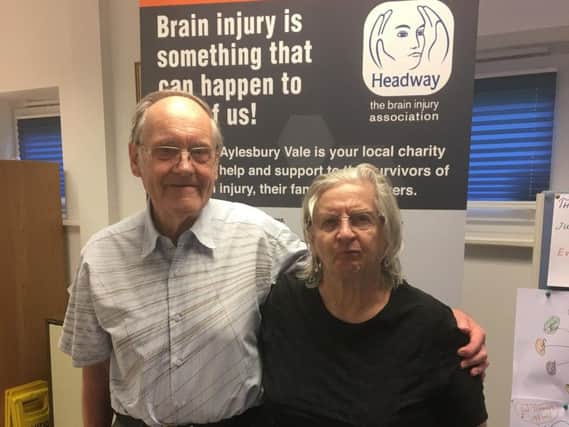 Headway Aylesbury Vale treasurer Cyril Parsons with his wife Joyce