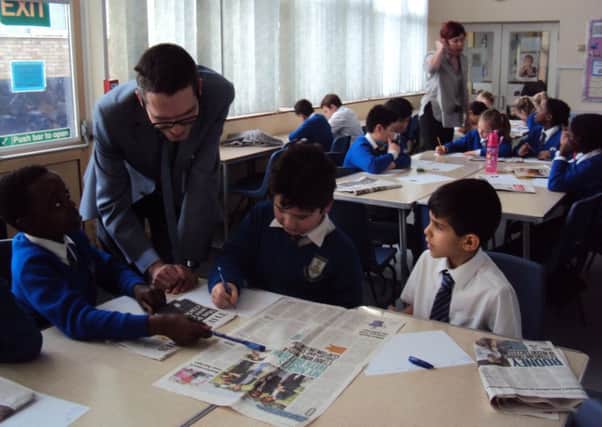 Bucks Herald reporter Neil Shefferd visits St Edward's Catholic Junior School in Aylesbury