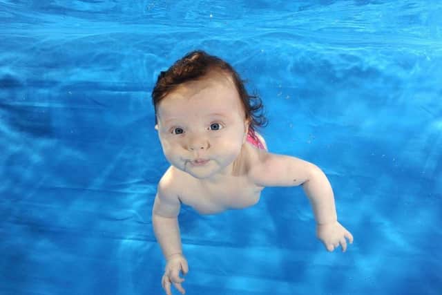 Aylesbury's Chloe took her first swim at just nine days old!