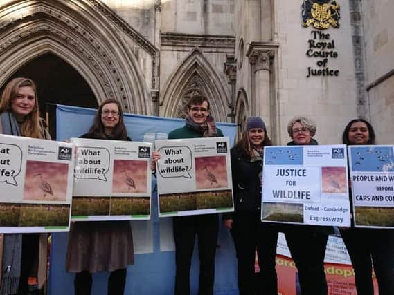 BBOWT Campaigners and staff at the Courts of Justice
