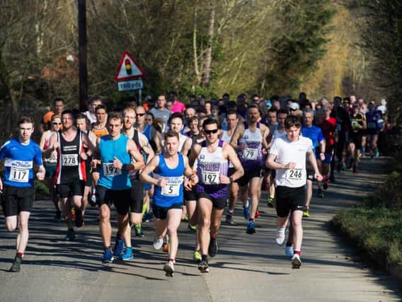 Runners take part in the Winslow 10km race