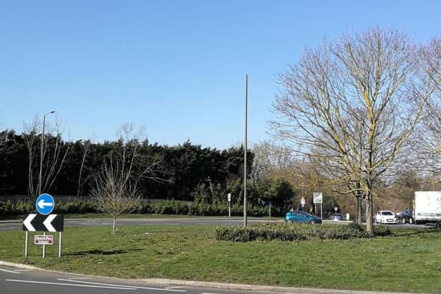 The camera-less post on Lace Hill roundabout