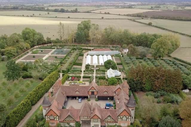 Aerial view of the Eythrope garden at Waddesdon Manor